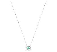 Genuine Swarovski Sparkling Dance Necklace, Green Crystal Rhodium plated 5496308