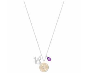 Genuine Swarovski Zodiac Pendant CAPRICORN, Purple, Rhodium Plating 5349216