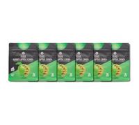 Genuine Tastes - Green Apple Chips- 100% Greek Apples - Extra Crispy Gluten Free - No frying no added sugar - 6x 30g