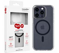 tech21 Evo Crystal for iPhone 15 Pro Max - Compatible with MagSafe - Impact Protection Case - Blue Titanium