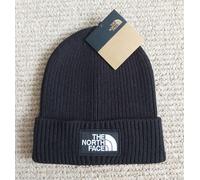 Genuine THE NORTH FACE Patch Logo Black BEANIE Cuff UNISEX Tags NFbox2