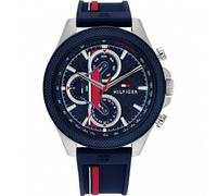 GENUINE TOMMY HILFIGER 1792083 NAVY BLUE SILVER CLARK WATCH - BRAND NEW IN BOX