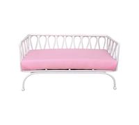 Genuine Traditional Model House Sofa Iron Metal Structure And Comfortable Fabric Cushioning 1 12 Scale Addition Iron And Fabric Model House Chair Accessories