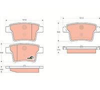 Genuine TRW Brake Pads (Rear) (R90) GDB1665