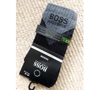 Genuine UK 5-8 HUGO BOSS Short Ankle Cushioned Logo Socks Black Grey 39-42 HB24