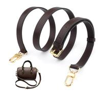 Genuine Vachetta Leather Bag Strap Replacement, 1.8cm Wide Adjustable Crossbody Purse Strap for Women’s Shoulder Bags, Handbags and Purses, Messenger Bags, Dark Coffee