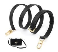 Genuine Vachetta Leather Bag Strap Replacement, Adjustable Crossbody Purse Strap for Women’s Shoulder Bags, Handbags and Purses, Adjustable Leather Strap, Black