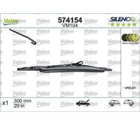 VALEO Silencio Wiper - VM104 - Optimum Aerodynamic Conventional Original Wiper Blade with Spoiler - 500mm - Front - 1 Wiper Blade - 574154