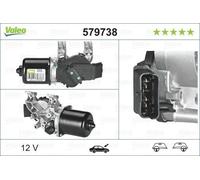 Valeo 579738 Front Window Windscreen Wiper Motor 12V Replacement Spare LHD RHD