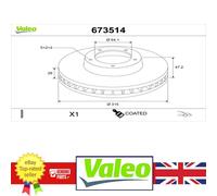 Genuine Valeo Front Brake Disc for Honda CR-V 12-15 42251T1GG00