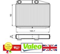 Genuine Valeo Heater Matrix for Abarth GRANDE PUNTO 77363898