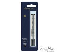 GENUINE Waterman Rollerball Refills - Blue or Black - Fine Nib