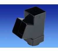 Genuine Wavin OSMA 4T835 Black Pipe Branch 67.5 Degree for 61mm Square downpipes - Beware Unbranded Inferior Copies - Return if not Branded OSMA