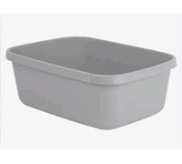 Genuine Wham Cool Grey Washing Up Bowl, Rectangular Plastic Dishwashing Basin
