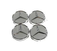 Genuine Wheel Center Hub Cap Star Silver Chrome Covers 4x SET MERCEDES B66470202