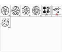 Genuine x4 Wheel Lock Nut SET MERCEDES MERCEDES BBDC Cla Gla Sl 0019901607
