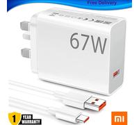 Genuine Xiaomi 67W Fast Charger Adapter & Cable For Redmi Note 15/15 Pro/15 Pro+