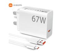 Genuine Xiaomi MDY-12-EG Charger 67W Fast Charging UK Plug Adapter / Turbo Cable