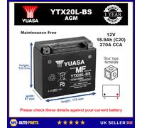 Genuine Yuasa YTX20L-BS High Power AGM GEL Motorbike Motorcycle Battery YTX20LBS