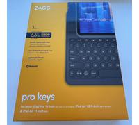 ZAGG Pro Keys Keyboard & Case with Pencil Holder for iPad 11-inch Pro (1st + 2nd Gen)/10.9-inch Air (4th + 5th Gen), QWERTY UK English, Black/Gray