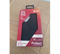 ZAGG Luxe Graphene-Reinforced Case for Samsung Galaxy S24 Ultra [6.8-Inch], Wireless Charger Compatible, Slim and Comfortable Design, Shockproof Phone Back Cover (Black)
