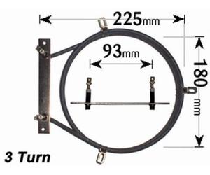 Genuine Zanussi Aeg Tricity Electrolux Fan Oven Cooker Element 2500W 3117704001