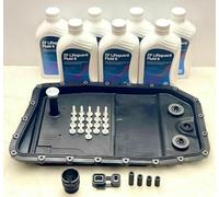 GENUINE ZF JAGUAR 6HP26 6HP28 AUTOMATIC GEARBOX SUMP PAN WITH FILTER ADAPTER TUBES SLEEVES OIL 7L TRANSMISSION SERVICE KIT
