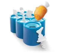 Genuine Zoku Slow Pops - Fish Pops - Set of 6 Ice Lolly Moulds with Drip Guards
