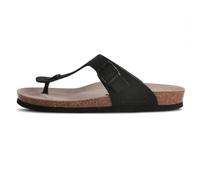 Genuins Rosas Oiled Leather Sandals For Women & Men, Slip On Toe Post Style with Cork Footbed and Arch Support, Adjustable Buckle Lightweight Everyday On The Go Wear, Travel Days, and Beach Outings