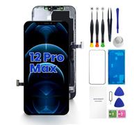 Genverdix for iPhone 12 Pro Max Screen Replacement, 6.7 ’’ 3D Touch FHD Display Digitizer Repair kit Fully Compatible with Face ID, High Contrast and Sharp Detail, Easy Installation