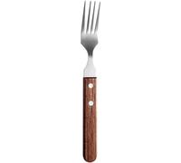 GENVQdf Everyday Flatware Steak Fork Dinner Forks Convenient Classic Salad Forks Wooden Handle Cutlery Retro Desserts Fruit Kitchen Restaurant Durable