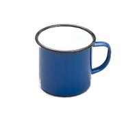 Genware 50018GREEN Black Rim Enamel Mug, Green, 360mL Capacity