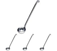 Genware 62709 Stainless Steel 9 cm One Piece Ladle, 5.1/150 ml Capacity, 27 cm Length (Pack of 4)