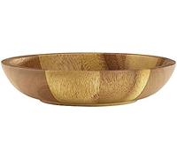 Genware Acacia Wood Bowl 15cm - Natural Wooden Bowls, WBWL15, Single
