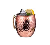 Genware BCM550 Barrel Copper Mug, Hammered, 55 cL/19.25 oz.