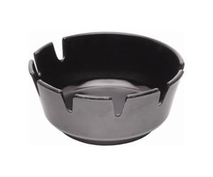 GenWare Black Melamine Deep Ashtray 10 cm - Durable Break-Resistant Smoking Tray for Bars, Restaurants, Outdoor Areas & Hospitality Table Service
