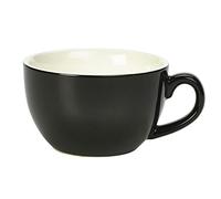 Genware Bowl Shaped Cup Black 12oz/340ml, Pack of 6