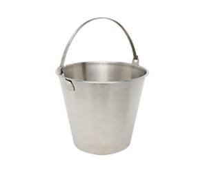 Genware Bucket Stainless Steel 12L Economy Silver