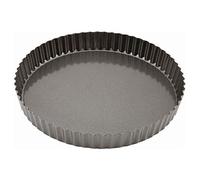 Genware Carbon Steel Non-Stick Fluted Quiche Tin 25cm - Case of 6