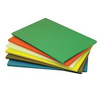 Genware Chopping Board Polyethylene Low Density Assorted Pack of 6