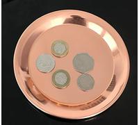 Genware Copper Tip Tray Round Bill Tray 5.5inch 14cm Bill Presenter for Restaurants