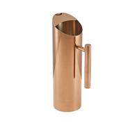 GenWare Copper Water Jug - 1.2 L / 42.25 oz | Stainless Steel Jug with Copper Finish | Integrated Ice Guard for Water, Juice & Drinks Service