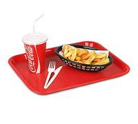 Genware CT1014-05 Polypropylene Fast Food Tray, Small, Red, 355mm Length, 274mm Width