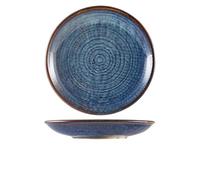 Genware DC-PBL28 Terra Porcelain Deep Coupe Plate, Aqua Blue, 280mm Diameter, 50mm Height, Pack of 12
