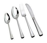 Genware DS-HL 18/0 Stainless Steel Harley Pattern Dessert Spoon, Pack of 12