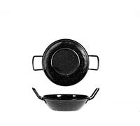 Genware E0614 Enamel Balti Dish, Black, 140mm Diameter, 42mm Height