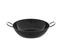 Genware E0622 Enamel Dish, Black, 1.5L Capacity, 220mm Diameter