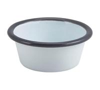 Genware Enamel Ramekin White and Grey 3.2oz / 90ml - Set of 12 - Ramekins, Dipping Pots, Sauce Pots