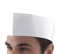 Genware Forage Hat 100, Chef's Disposable Paper (Pack of 100) One Size fits All
