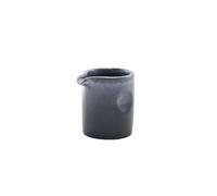 GenWare Forge Graphite Stoneware Pinched Jug 90 ml (3.2 oz) - Durable Slate Grey Serving Jug for Sauces, Cream & Dressings - Classic Small Stoneware Server for Kitchen & Table Service